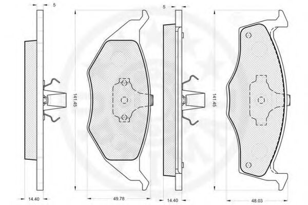 Тормозные колодки OPTIMAL 12085