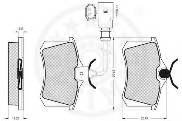 Тормозные колодки OPTIMAL 12096