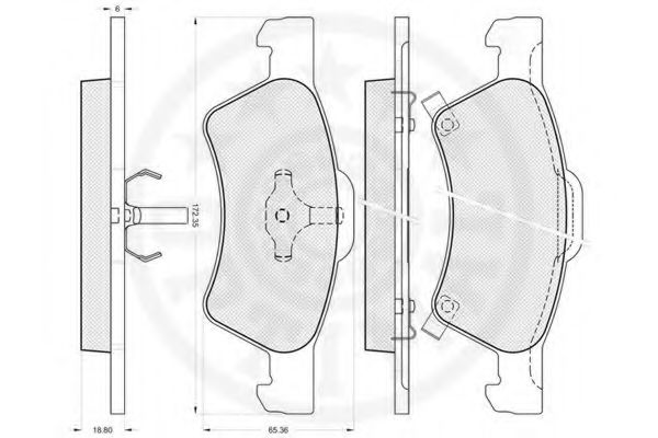 Тормозные колодки OPTIMAL 12137