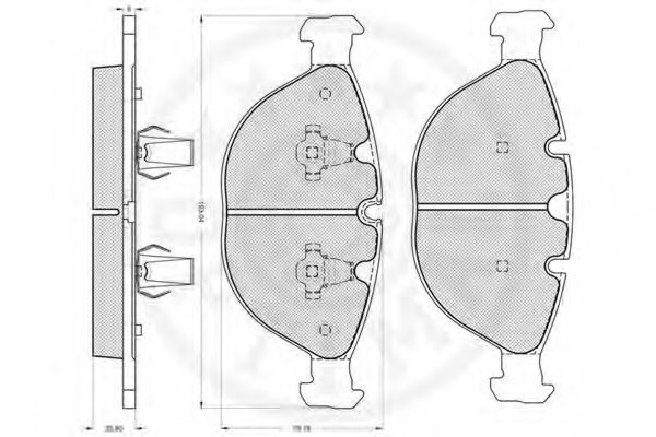 Тормозные колодки OPTIMAL 12140