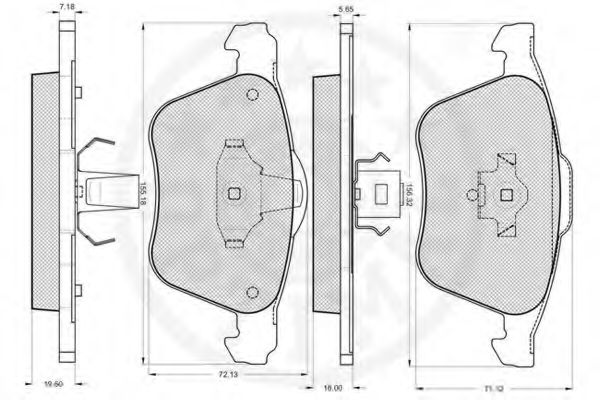 Тормозные колодки OPTIMAL 12142
