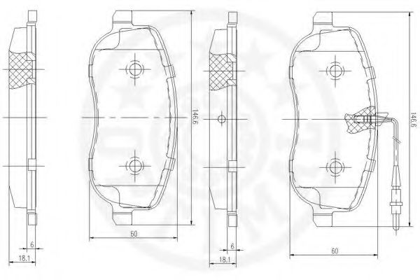 Тормозные колодки OPTIMAL 12144