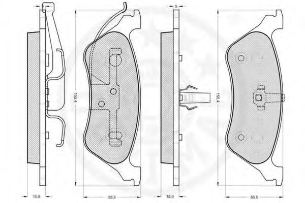 Тормозные колодки OPTIMAL 12153