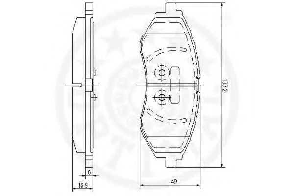 Тормозные колодки OPTIMAL 12154