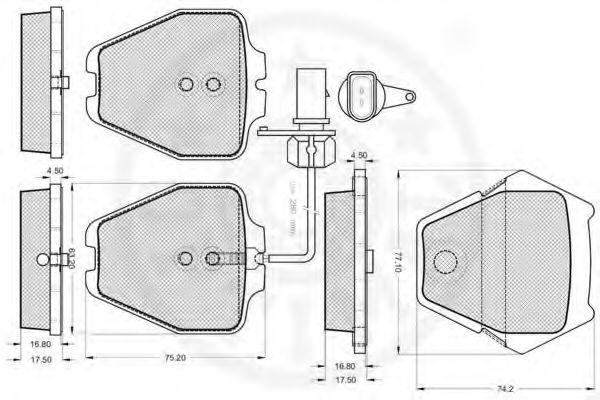 Тормозные колодки OPTIMAL 12158