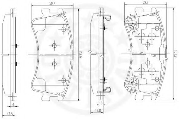 Тормозные колодки OPTIMAL 12163