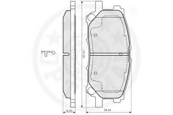 Тормозные колодки OPTIMAL 12168