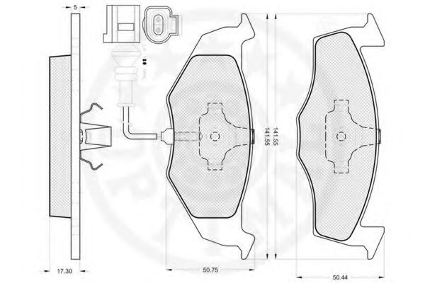 Тормозные колодки OPTIMAL 12172