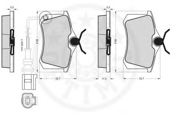 Тормозные колодки OPTIMAL 12175