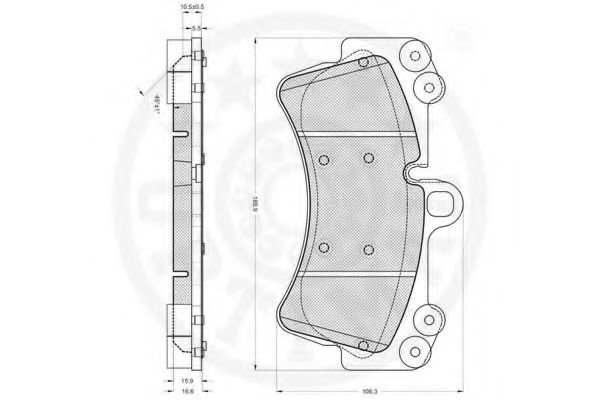 Тормозные колодки OPTIMAL 12176