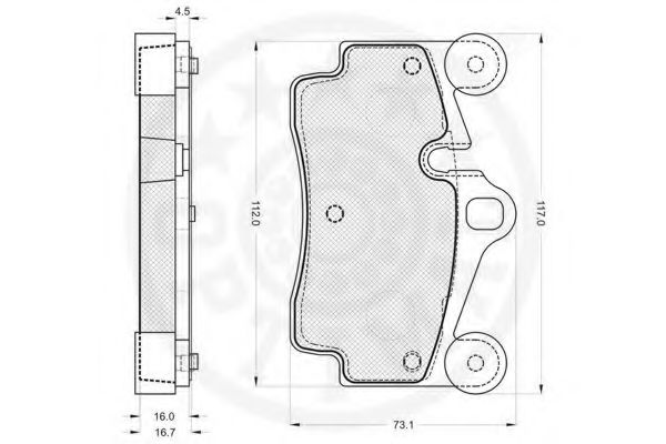 Тормозные колодки OPTIMAL 12186