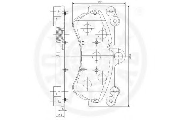 Тормозные колодки OPTIMAL 12194