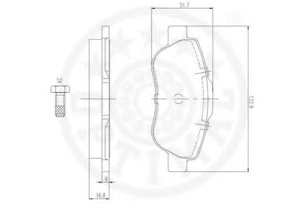 Тормозные колодки OPTIMAL 12227