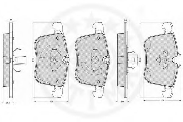 Тормозные колодки OPTIMAL 12248