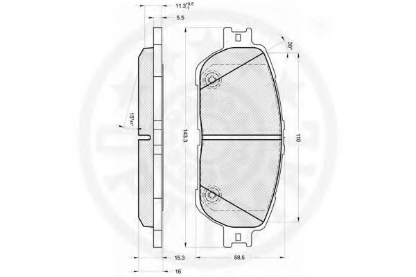 Тормозные колодки OPTIMAL 12255
