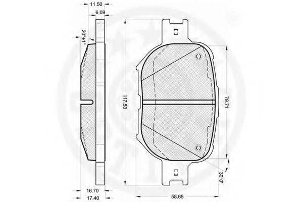 Тормозные колодки OPTIMAL 12258