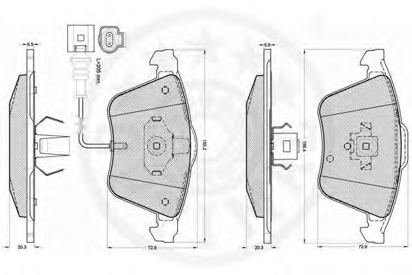 Тормозные колодки OPTIMAL 12271
