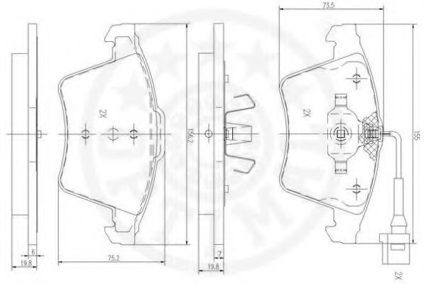 Тормозные колодки OPTIMAL 12289