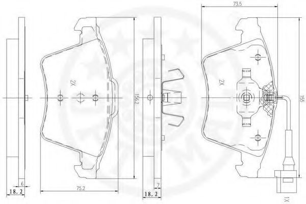 Тормозные колодки OPTIMAL 12290