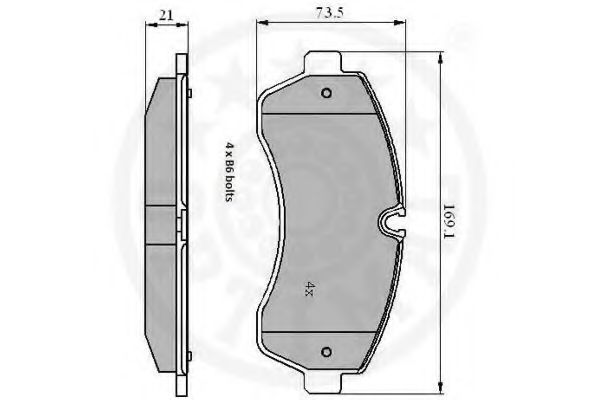 Тормозные колодки OPTIMAL 12296
