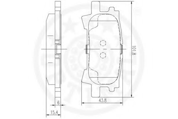 Тормозные колодки OPTIMAL 12308