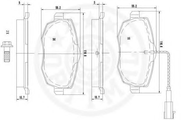 Тормозные колодки OPTIMAL 12333