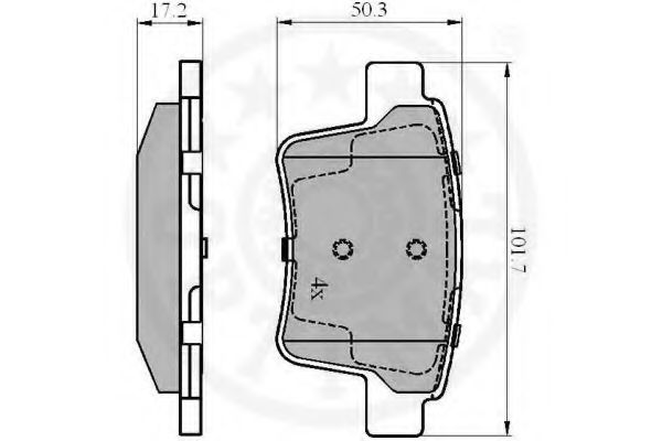 Тормозные колодки OPTIMAL 12350