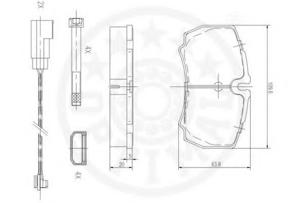 Тормозные колодки OPTIMAL 12418
