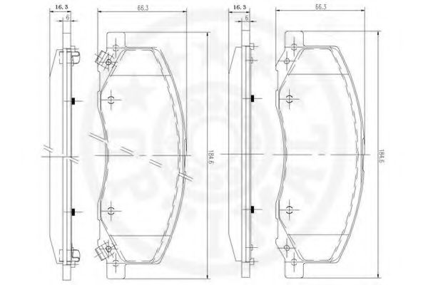 Тормозные колодки OPTIMAL 12456