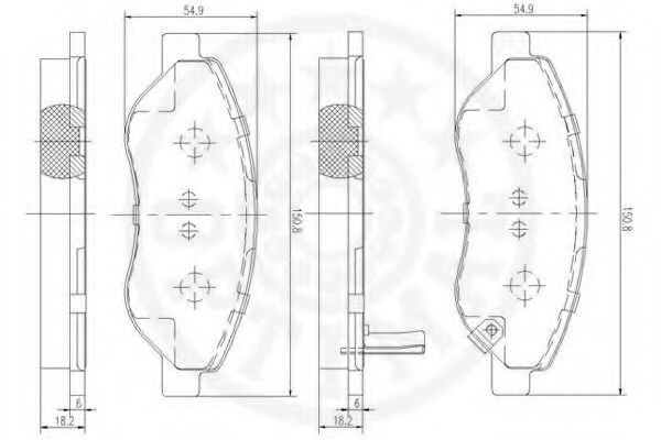 Тормозные колодки OPTIMAL 12471