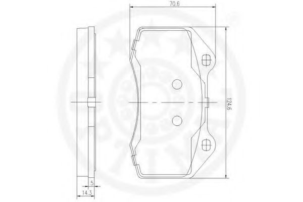 Тормозные колодки OPTIMAL 12474