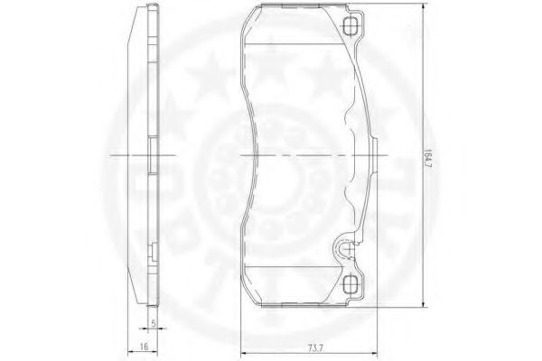 Тормозные колодки OPTIMAL 12480