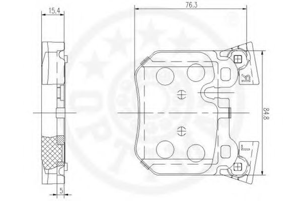 Тормозные колодки OPTIMAL 12481