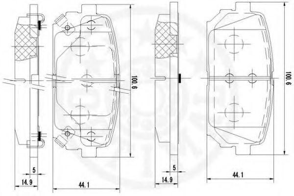 Тормозные колодки OPTIMAL 12482