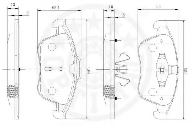 Тормозные колодки OPTIMAL 12513