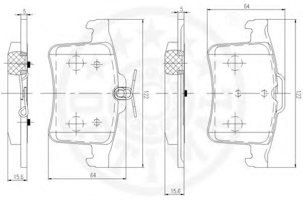 Тормозные колодки OPTIMAL 12514