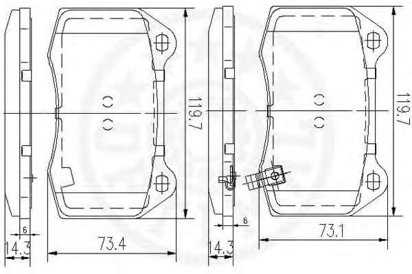 Тормозные колодки OPTIMAL 12519