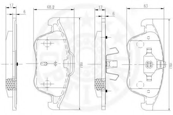 Тормозные колодки OPTIMAL 12534