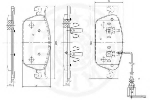 Тормозные колодки OPTIMAL 12545