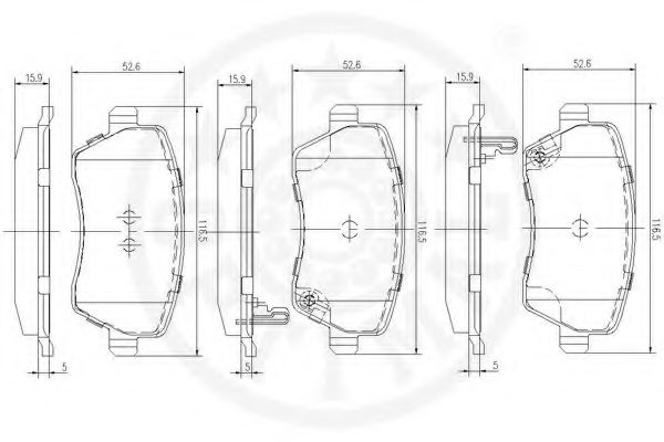 Тормозные колодки OPTIMAL 12567