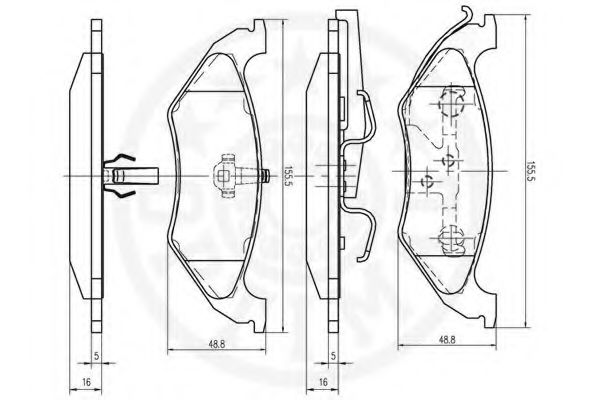 Тормозные колодки OPTIMAL 12571