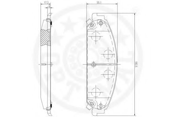 Тормозные колодки OPTIMAL 12578