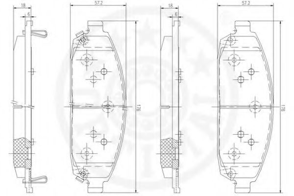 Тормозные колодки OPTIMAL 12579