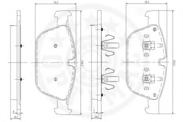 Тормозные колодки OPTIMAL 12581