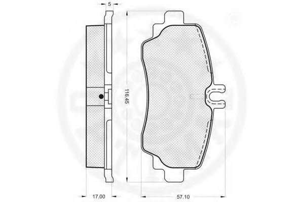 Тормозные колодки OPTIMAL 65022