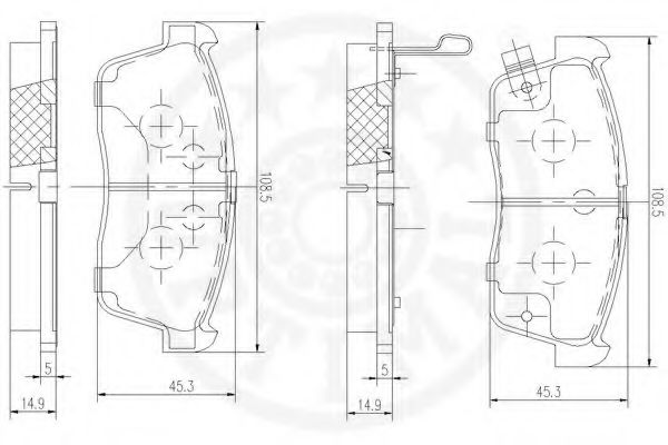 Тормозные колодки OPTIMAL 72411