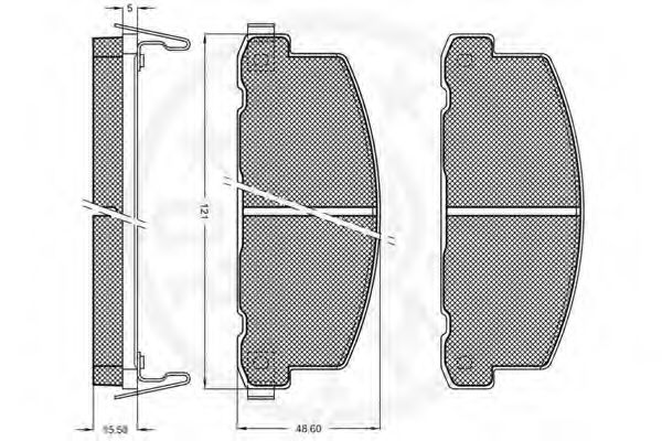 Тормозные колодки OPTIMAL 9373