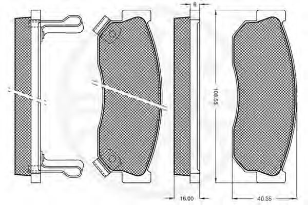 Тормозные колодки OPTIMAL 9382