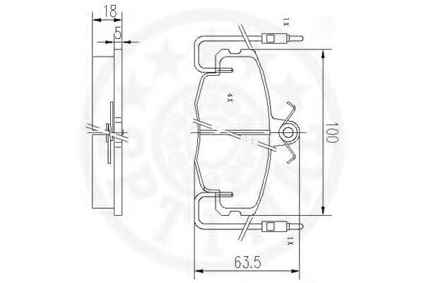 Тормозные колодки OPTIMAL 9416