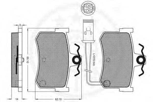 Тормозные колодки OPTIMAL 9498